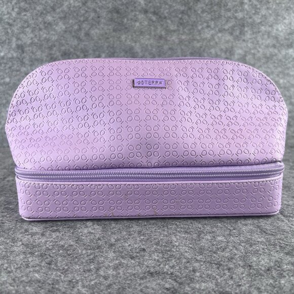 doTERRA Deluxe Essential Oils Zipper Carrying Travel Case Lavender Hard Bottom - Picture 7 of 7